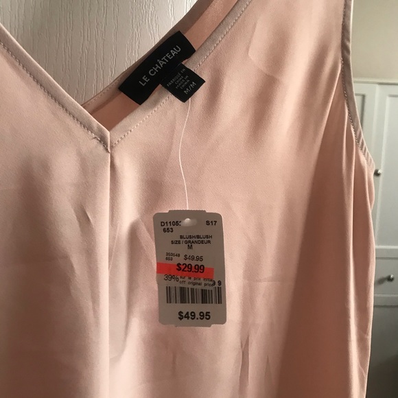 Blush Pink Pleated Peplum Tank - Picture 3 of 4